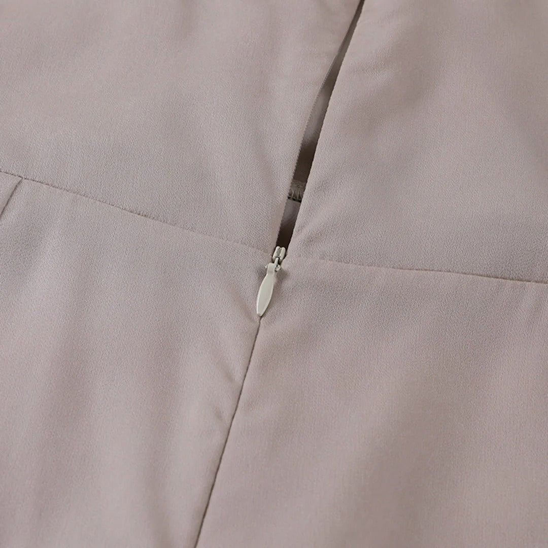 Isa - Sexy Bruiloft Gastenjurk Dames met Cowl-hals en Hoge Split