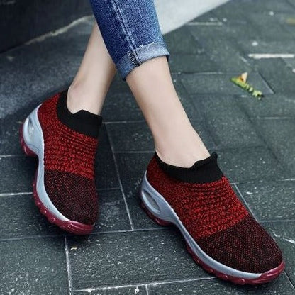 Sneakers Dames - Sok Sneaker met Luchtkamer en Dikke Zool | Zomer