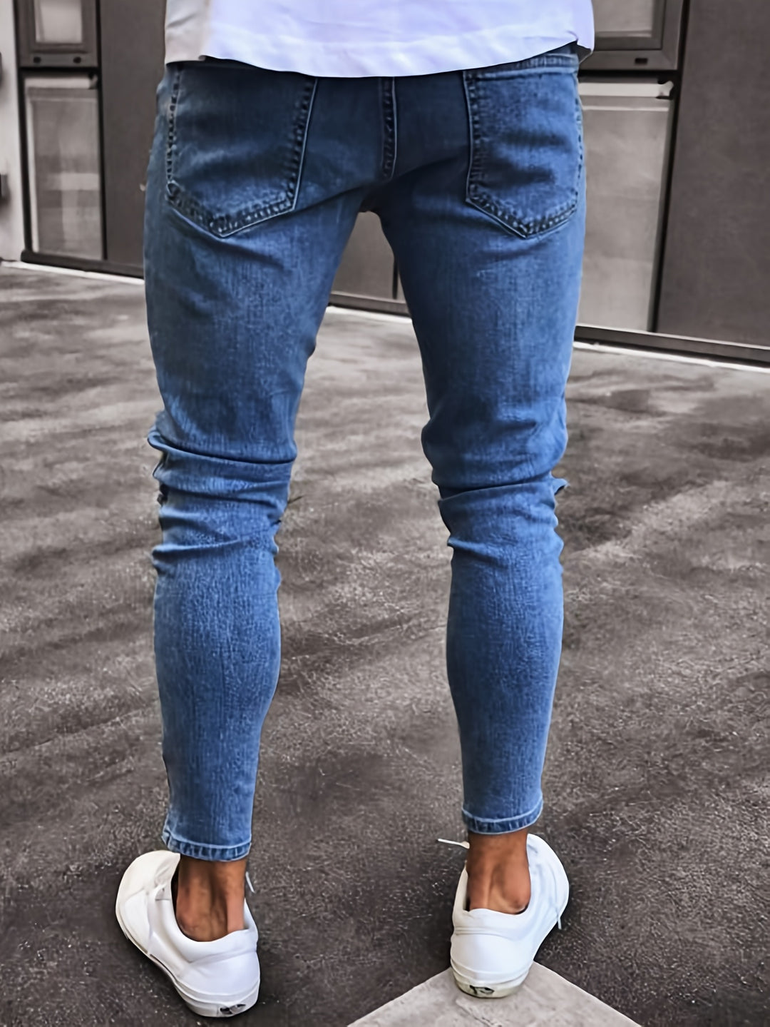 Jeans Heren - Skinny Fit met Destroyed Details en Rits | Trendy