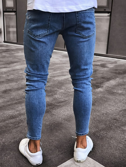 Jeans Heren - Skinny Fit met Destroyed Details en Rits | Trendy