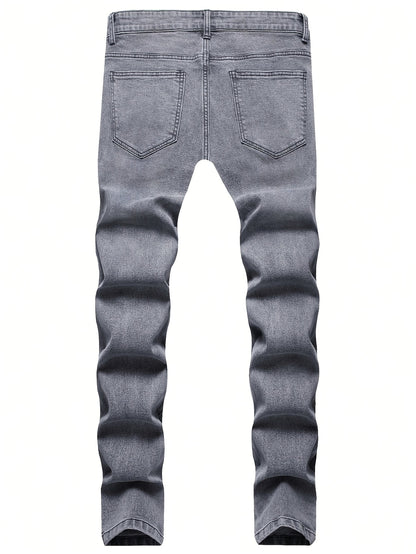 Jeans Heren - Skinny Fit met Destroyed Details en Rits | Trendy
