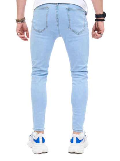 Jeans Heren - Skinny Fit met Destroyed Details en Rits | Trendy