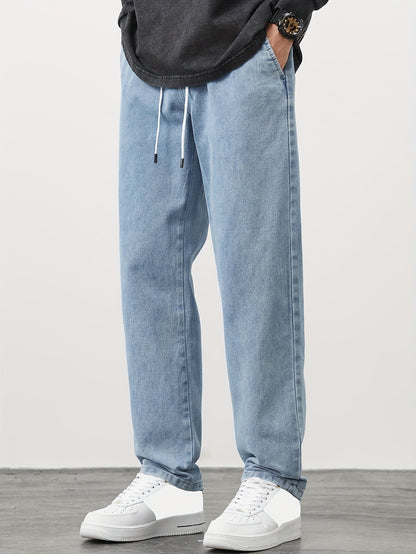 Jeans Heren - Baggy Jeans met Elastische Taille en Koordje | Casual
