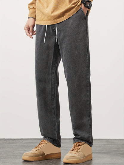 Jeans Heren - Baggy Jeans met Elastische Taille en Koordje | Casual