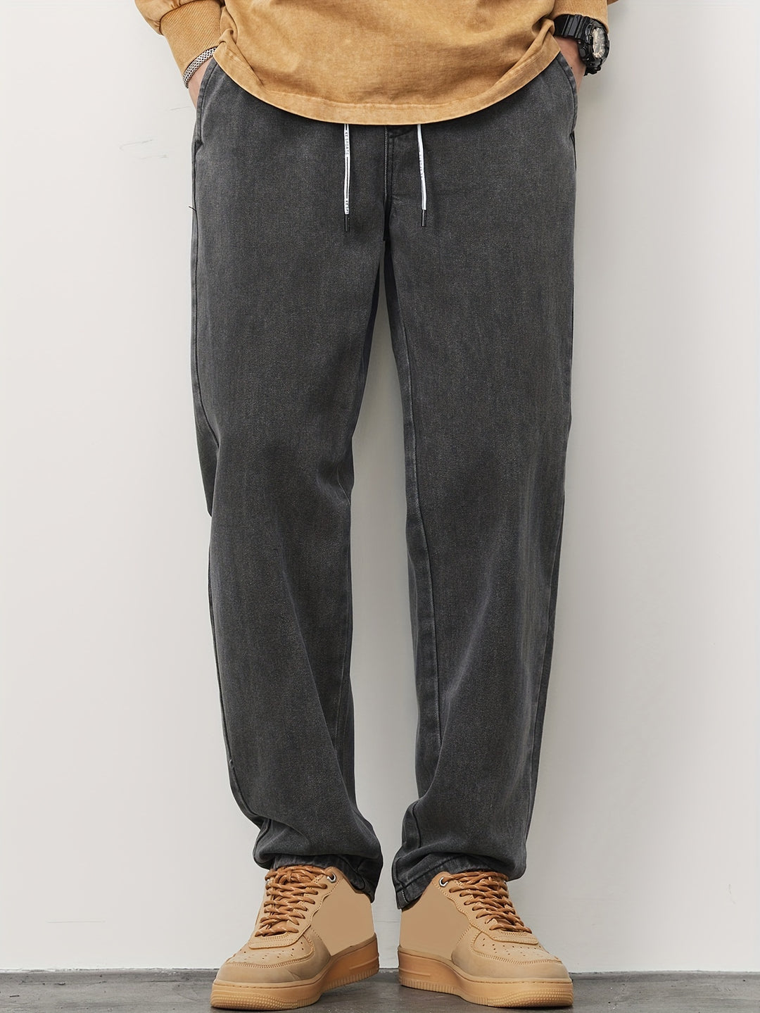 Jeans Heren - Baggy Jeans met Elastische Taille en Koordje | Casual