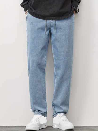 Jeans Heren - Baggy Jeans met Elastische Taille en Koordje | Casual