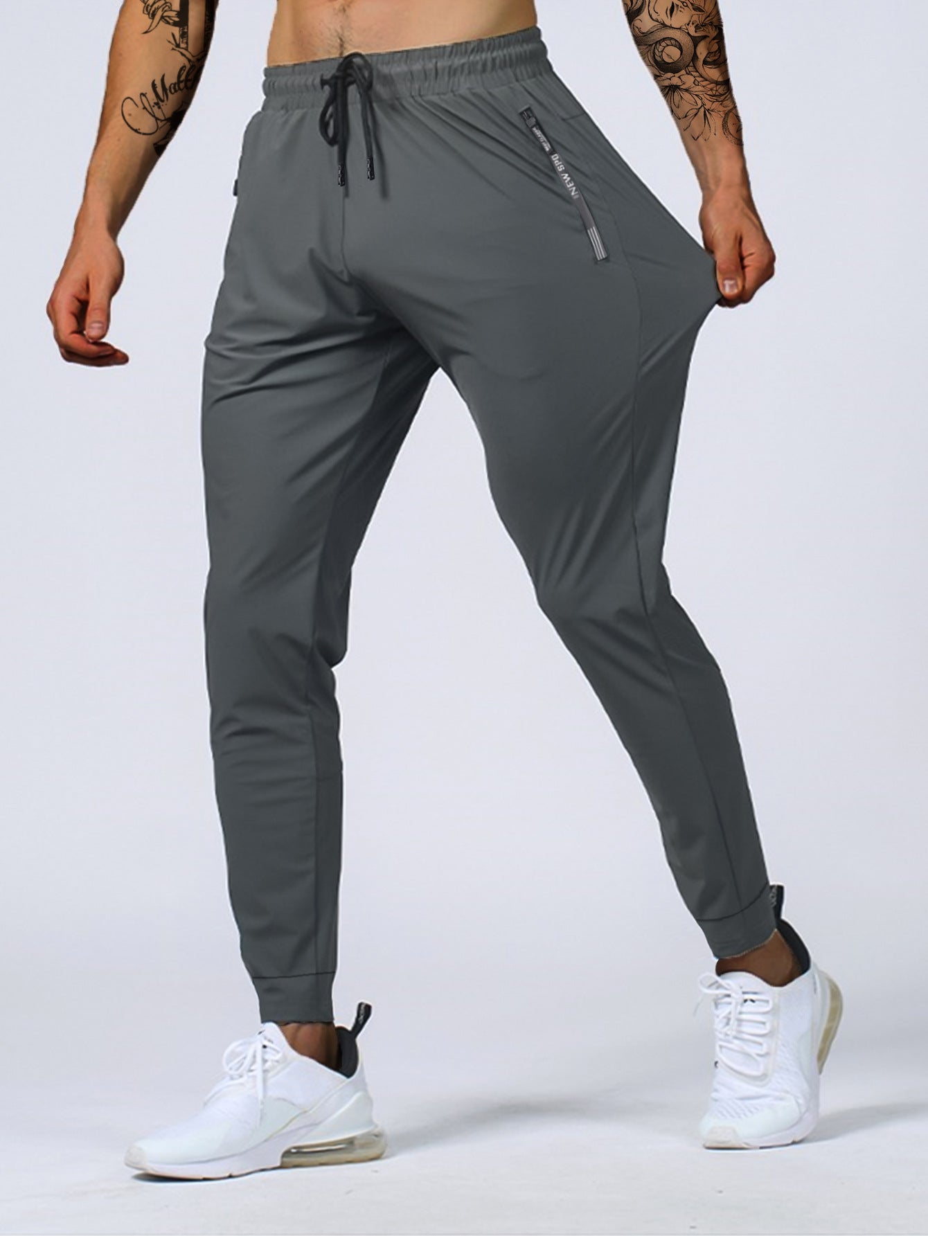 Joggingbroek Heren - Tapered Fit met Ritszakken | Sport