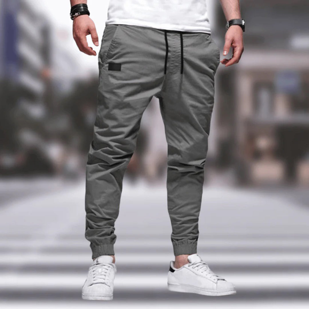 Broek Heren - Slim Jogger met Elastische Boord en Koordje | Casual