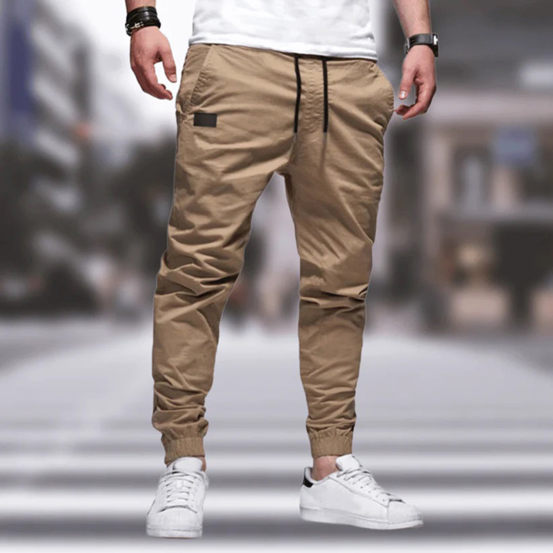 Broek Heren - Slim Jogger met Elastische Boord en Koordje | Casual
