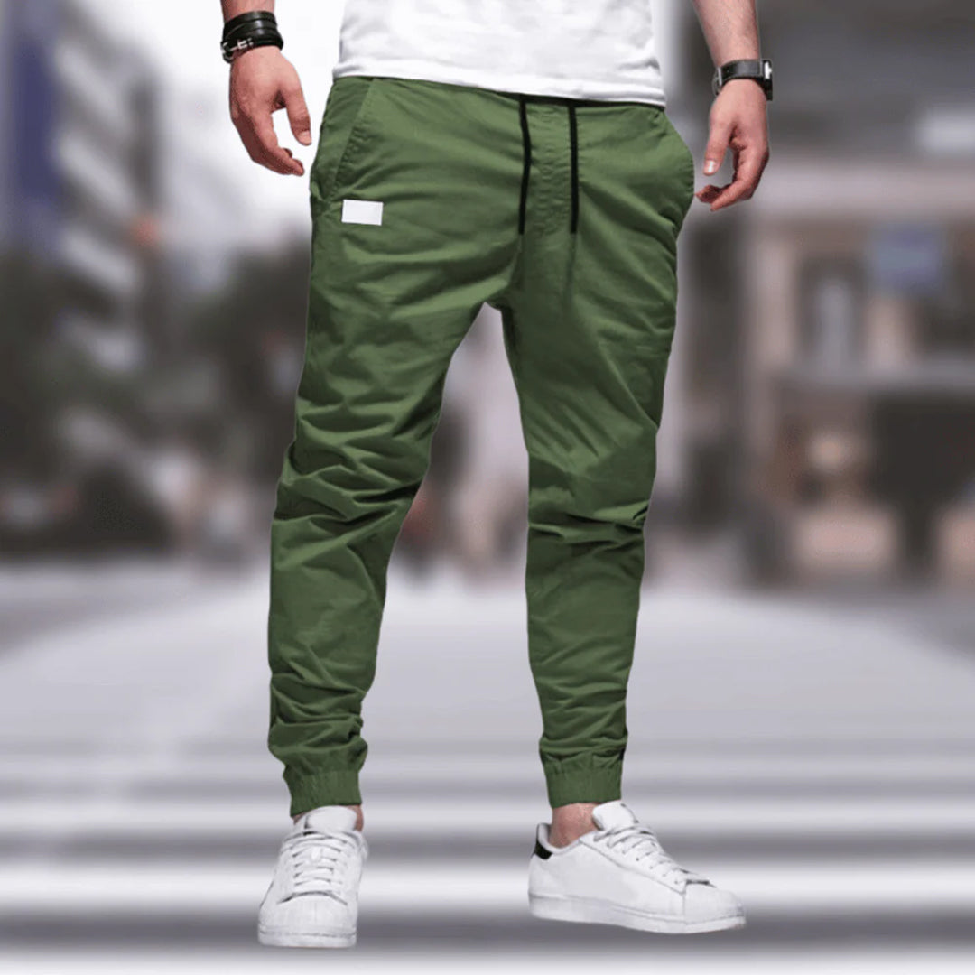 Broek Heren - Slim Jogger met Elastische Boord en Koordje | Casual