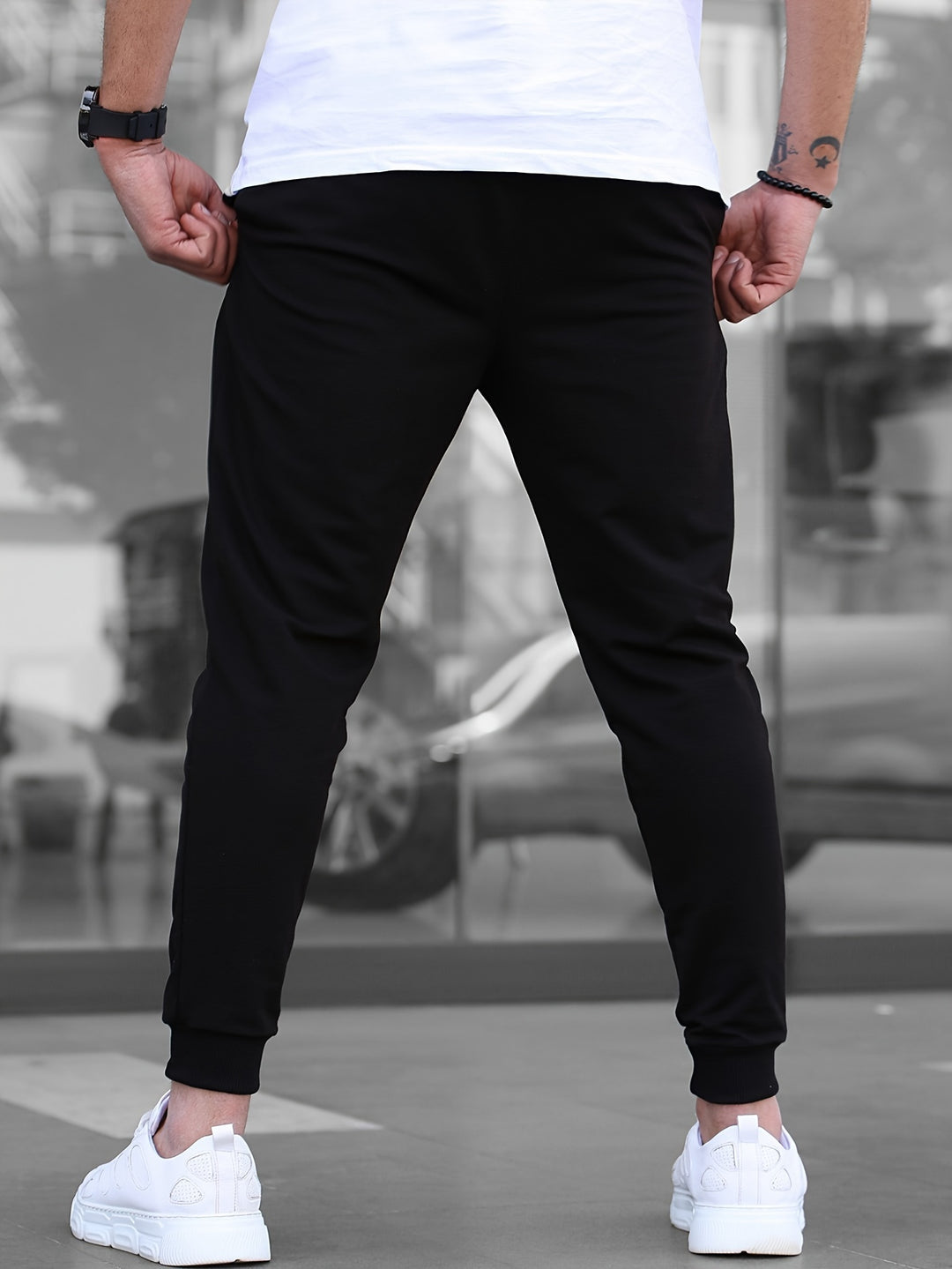 Joggingbroek Heren - Slim Fit met Ritszakken en Manchet | Casual