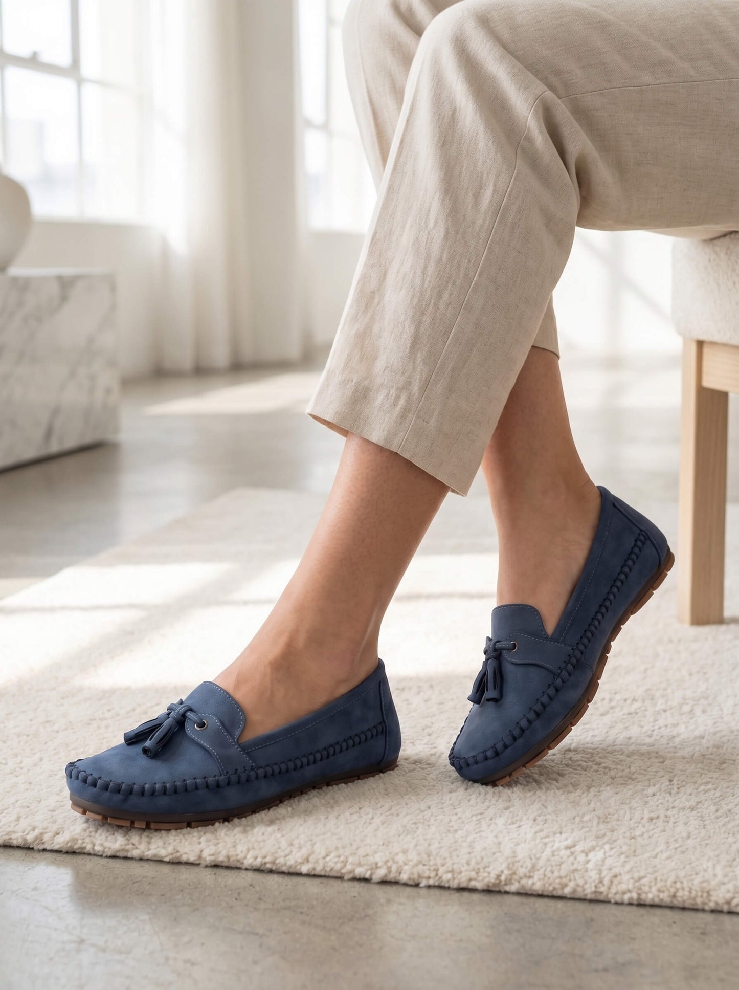 Julia - Casual Comfortabele Loafers Dames met Kwastdetail en Flexibele Zool