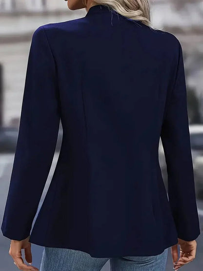 Julia - Dames Blazer voor de Herfst met Sierknopen en Ronde Hals