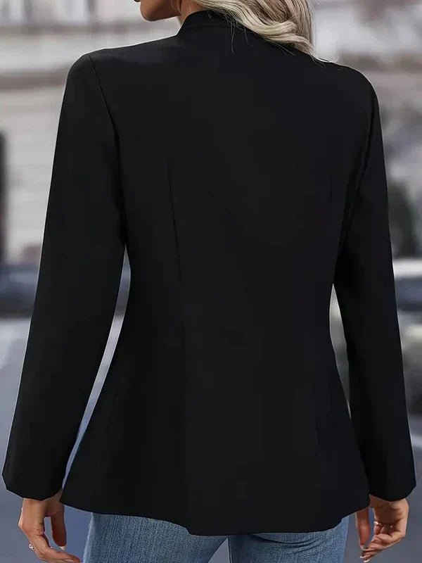 Julia - Dames Blazer voor de Herfst met Sierknopen en Ronde Hals