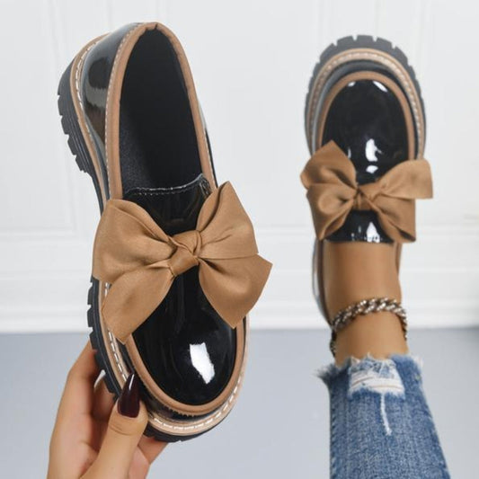 Julia - Trendy Orthopedische Instappers Dames met Chunky Zool en Strikdetail