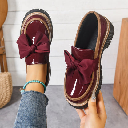 Julia - Trendy Orthopedische Instappers Dames met Chunky Zool en Strikdetail