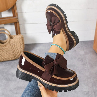 Julia - Trendy Orthopedische Instappers Dames met Chunky Zool en Strikdetail