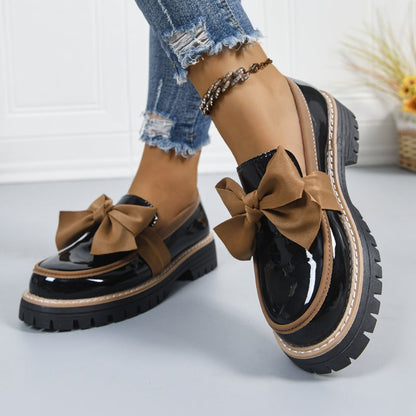 Julia - Trendy Orthopedische Instappers Dames met Chunky Zool en Strikdetail