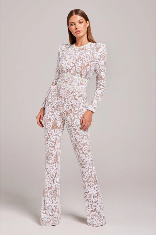 Jumpsuit Dames - Lange Mouwen met Uitlopende Pijpen | Bruiloft