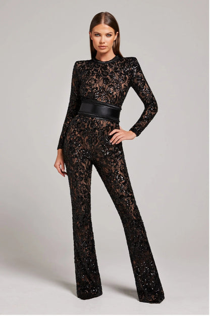 Jumpsuit Dames - Lange Mouwen met Uitlopende Pijpen | Bruiloft