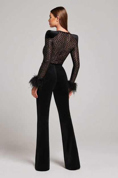 Jumpsuit Dames - Lange Mouwen met Uitlopende Pijpen | Gala
