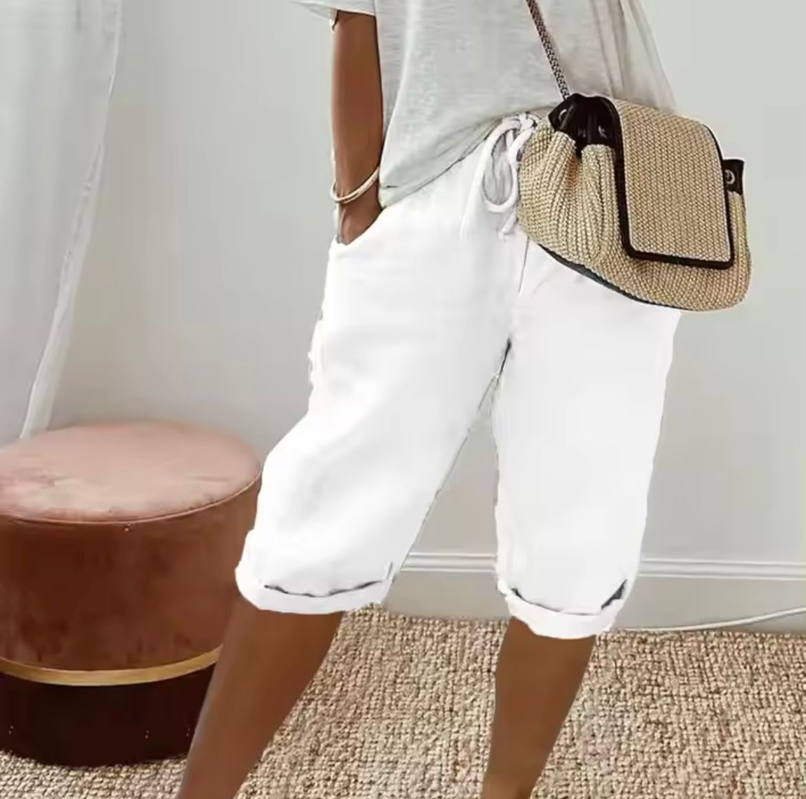 Korte Broek Dames - Loose Fit met Elastische Taille | Casual