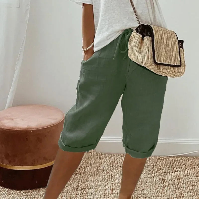 Korte Broek Dames - Loose Fit met Elastische Taille | Casual