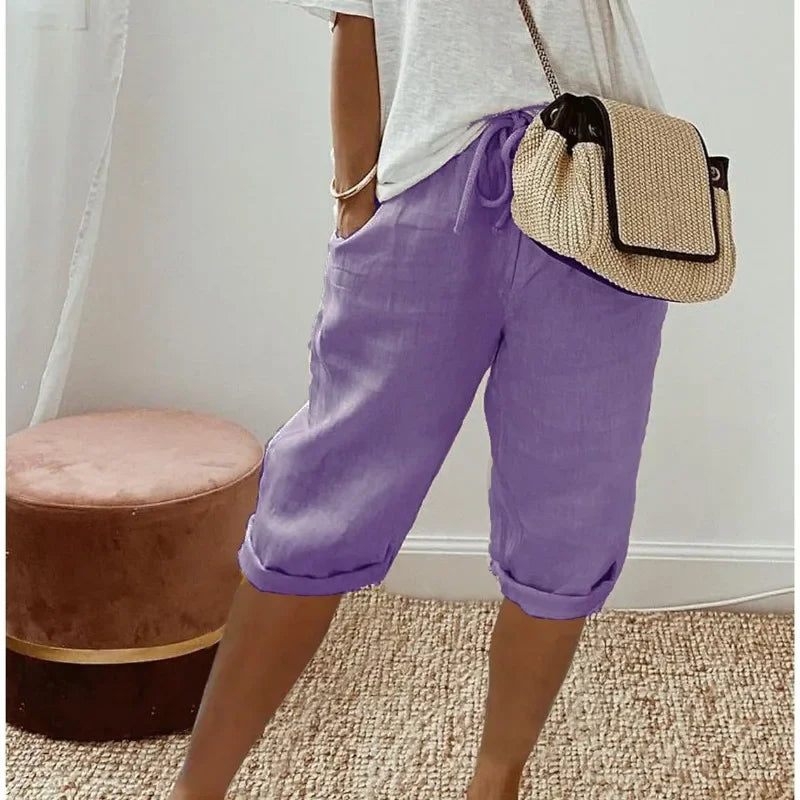 Korte Broek Dames - Loose Fit met Elastische Taille | Casual