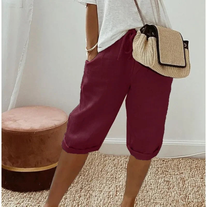 Korte Broek Dames - Loose Fit met Elastische Taille | Casual