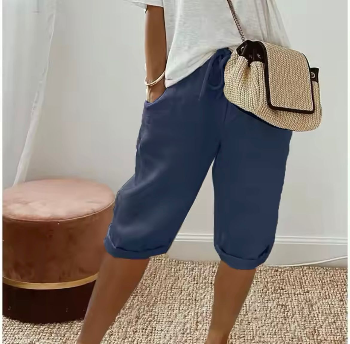 Korte Broek Dames - Loose Fit met Elastische Taille | Casual