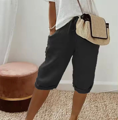 Korte Broek Dames - Loose Fit met Elastische Taille | Casual