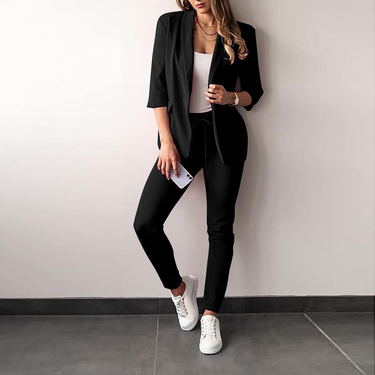 Lara - Dames Broekpak Set Casual Smart met Blazer en Slanke Pantalon