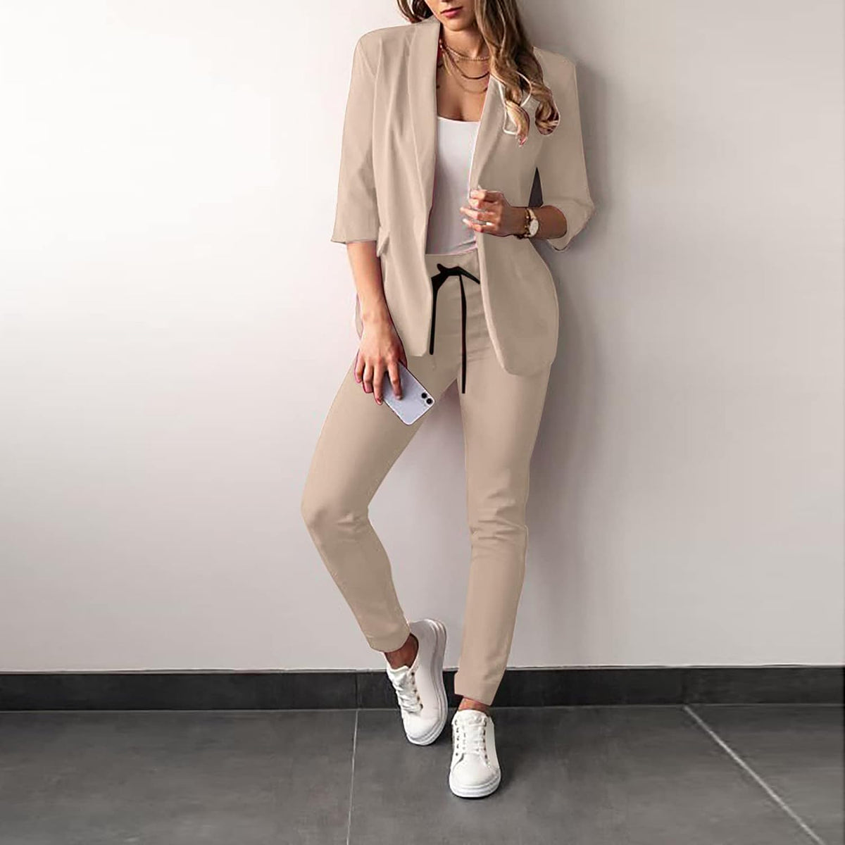 Lara - Dames Broekpak Set Casual Smart met Blazer en Slanke Pantalon