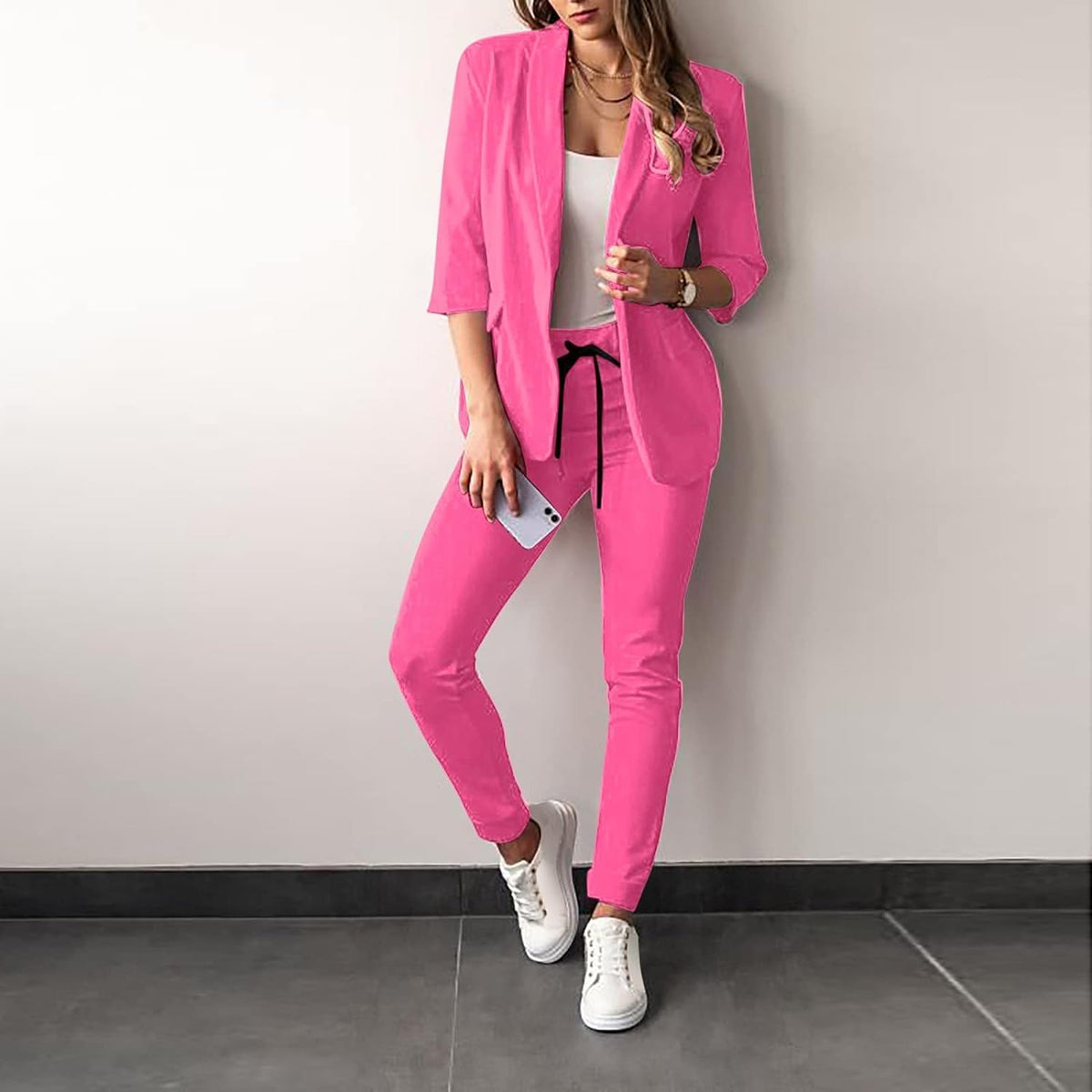 Lara - Dames Broekpak Set Casual Smart met Blazer en Slanke Pantalon