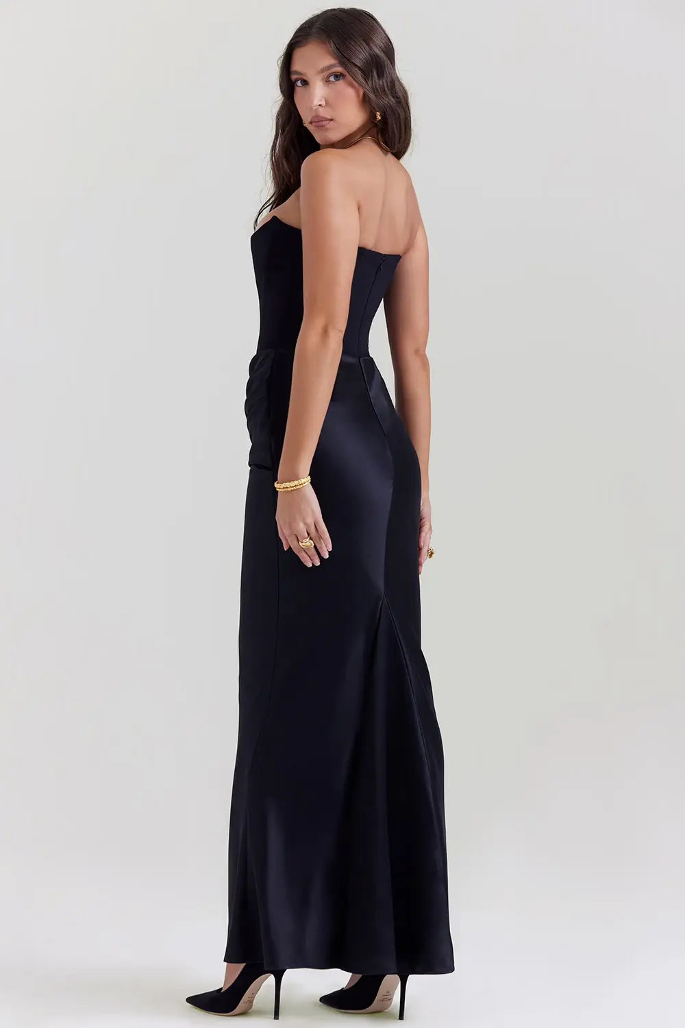 Lara - Elegante Bruiloft Gastenjurk Dames Strapless Corset met Geplooide Rok en Zeemeermin Zoom
