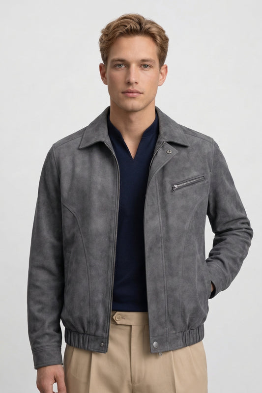 Zomerjas Heren - Slim Fit met Revers en Ritsluiting | Casual