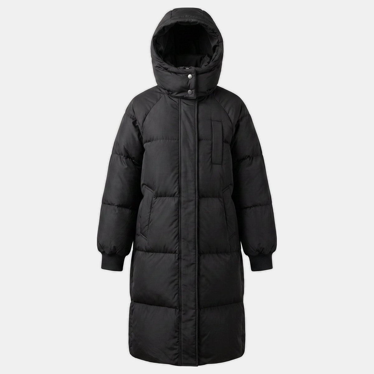 Lieke - Dames Lange Winterjas Puffer Gewatteerd met Capuchon en Drukknopen