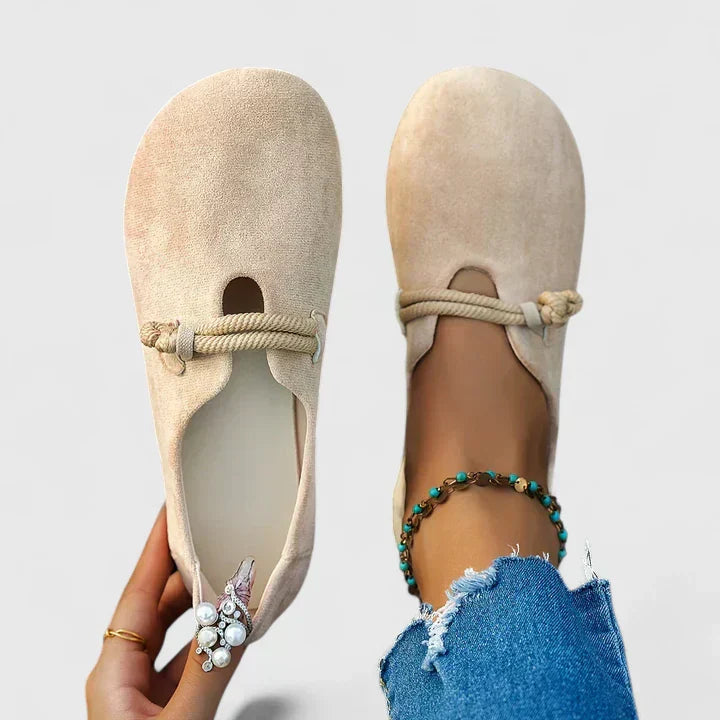 Lieke - Boho Orthopedische Sandalen Dames met Platte Zool en Koorddetail
