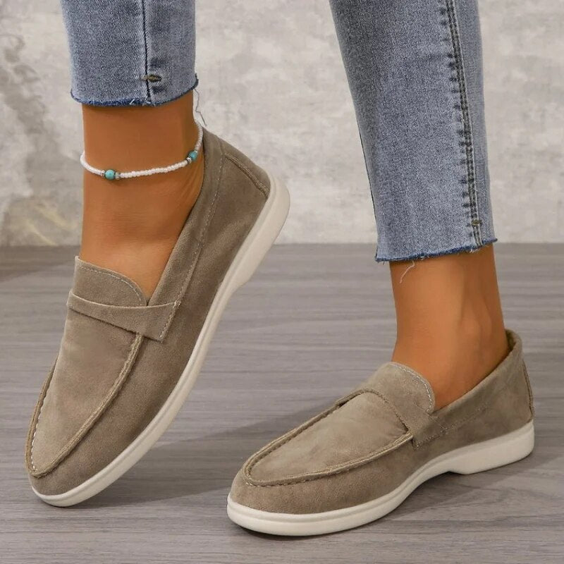 Lieke - Casual Comfortabele Loafers Dames met Suède Afwerking en Flexibele Zool