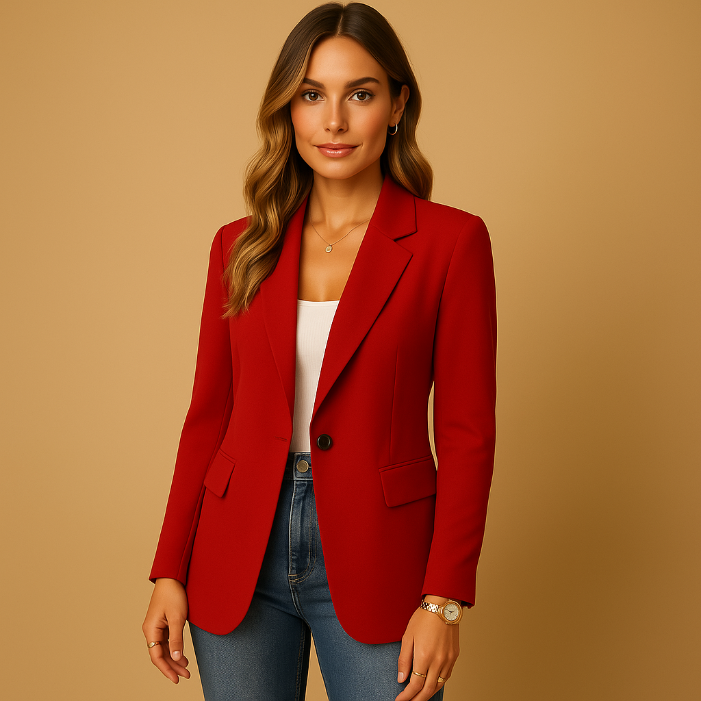 Lieke - Dames Blazer voor de Herfst met Reverskraag en Knoopsluiting