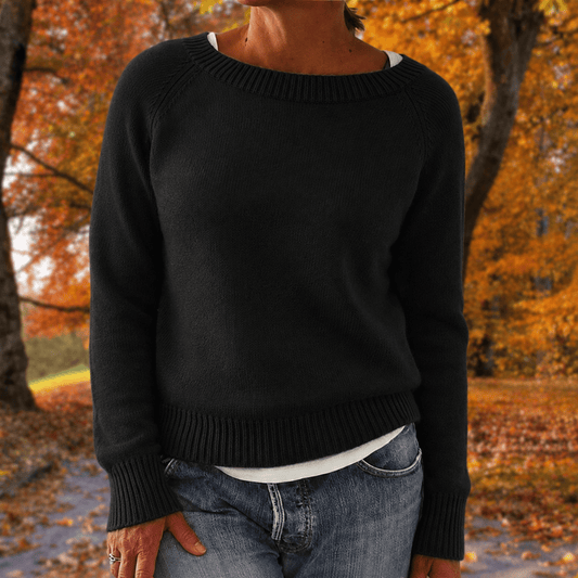 Lieke - Dames Gebreide Trui Casual met Ronde Hals en Losse Pasvorm