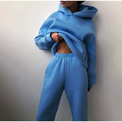Lieke - Dames Loungewear Set Oversized met Capuchon en Joggingbroek