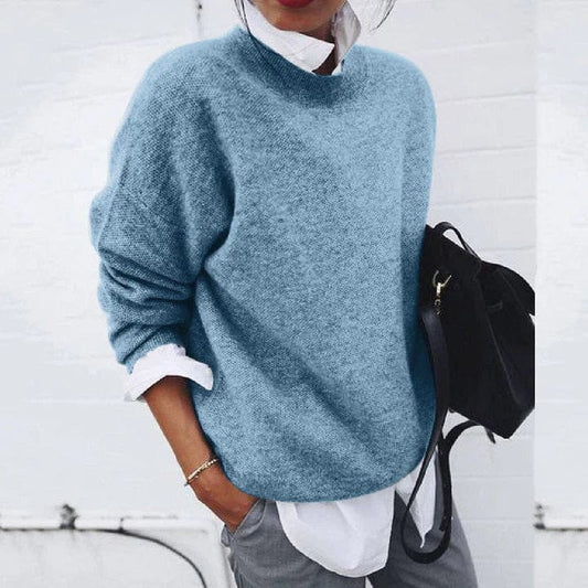 Lieke - Dames Trui Oversized Casual Smart met Ronde Hals en Ribboorden