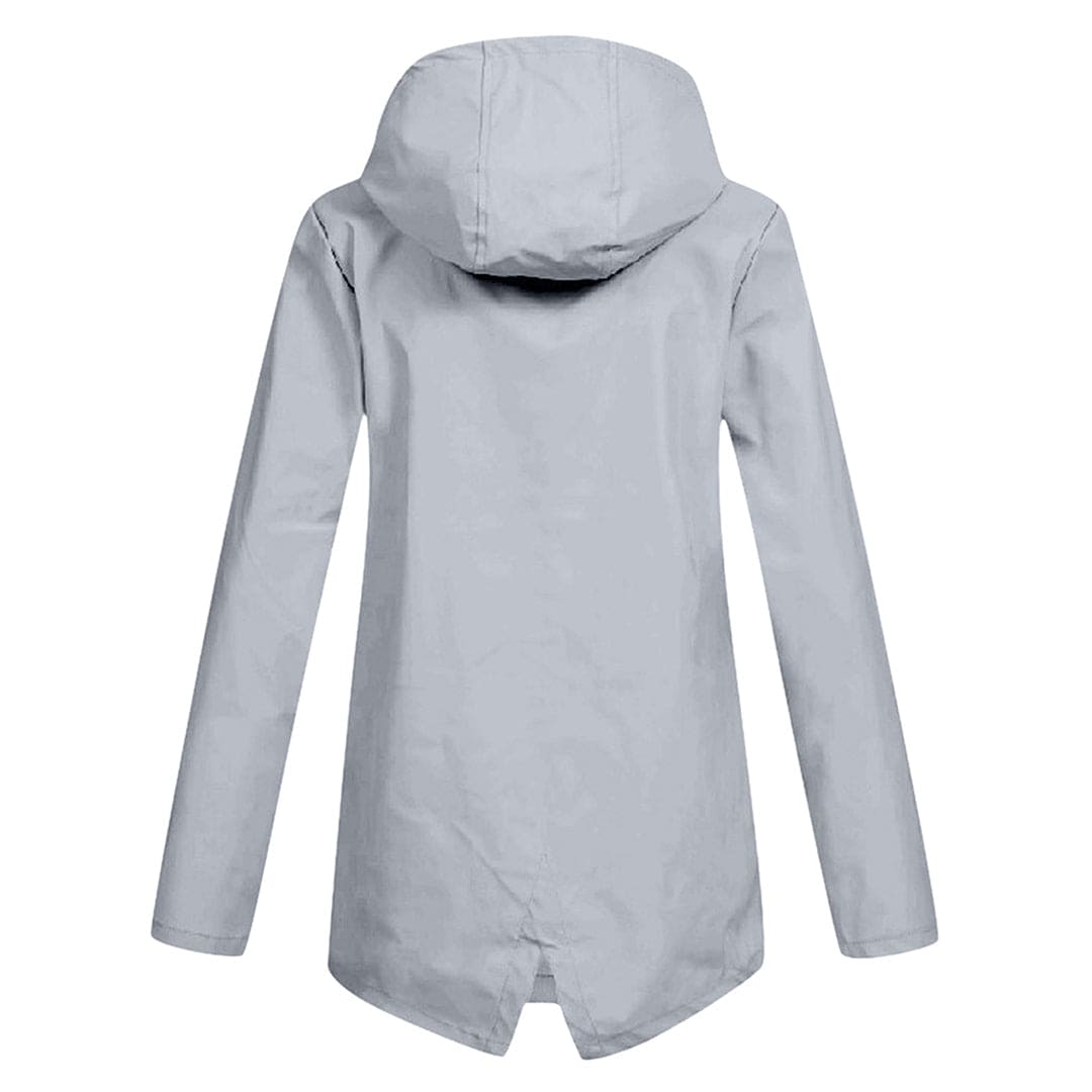 Lieke - Dames Waterdichte Regenjas Herfst met Capuchon en Ritssluiting