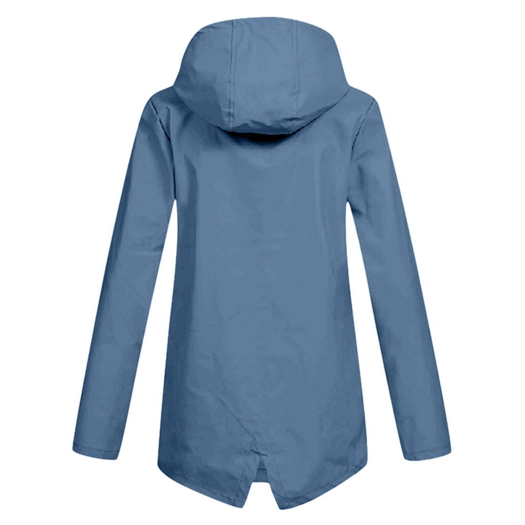 Lieke - Dames Waterdichte Regenjas Herfst met Capuchon en Ritssluiting