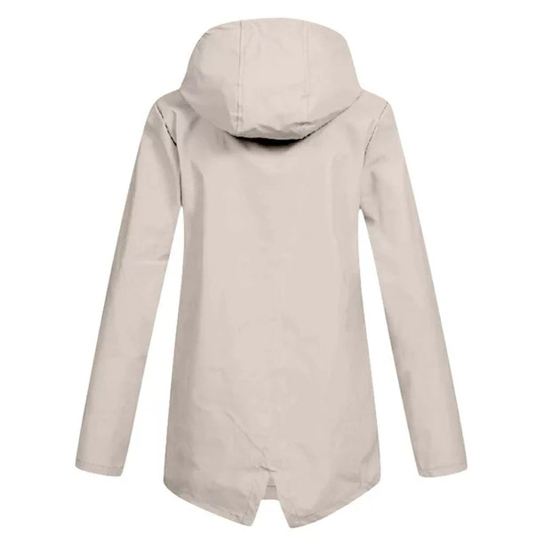Lieke - Dames Waterdichte Regenjas Herfst met Capuchon en Ritssluiting