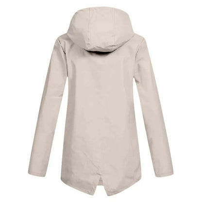 Lieke - Dames Waterdichte Regenjas Herfst met Capuchon en Ritssluiting
