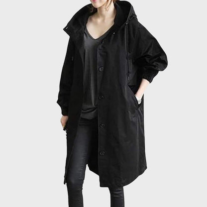 Lieke - Stijlvolle Regenjas Dames met Capuchon en Oversized Pasvorm