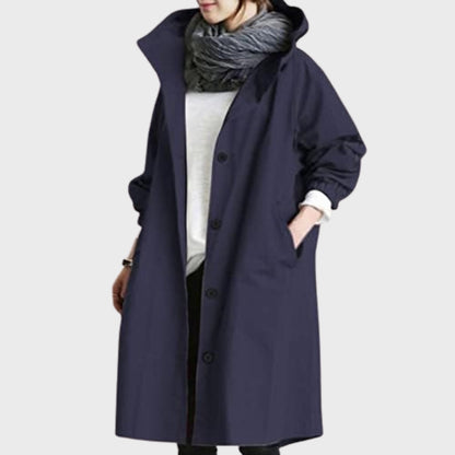 Lieke - Stijlvolle Regenjas Dames met Capuchon en Oversized Pasvorm