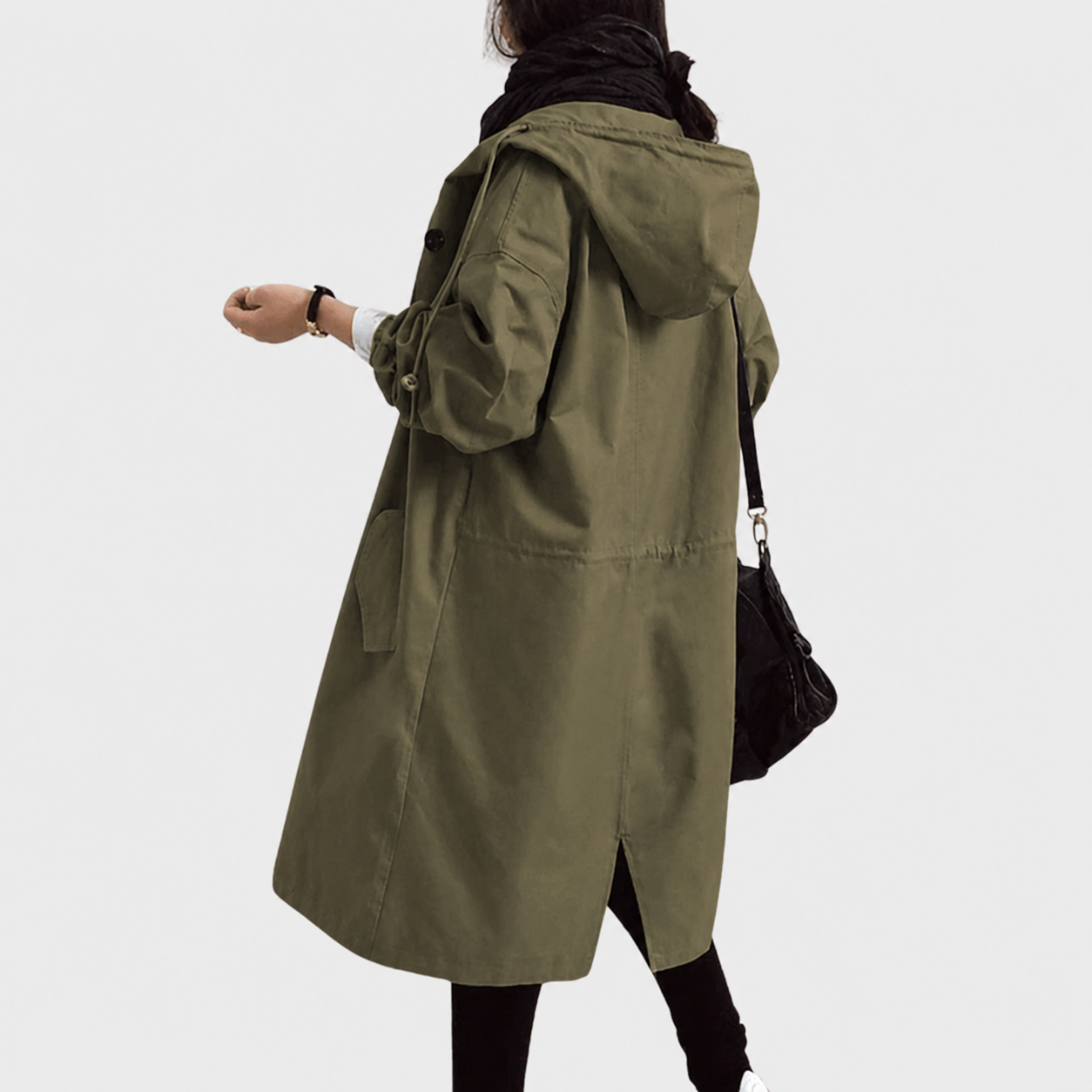 Lieke - Stijlvolle Regenjas Dames met Capuchon en Oversized Pasvorm